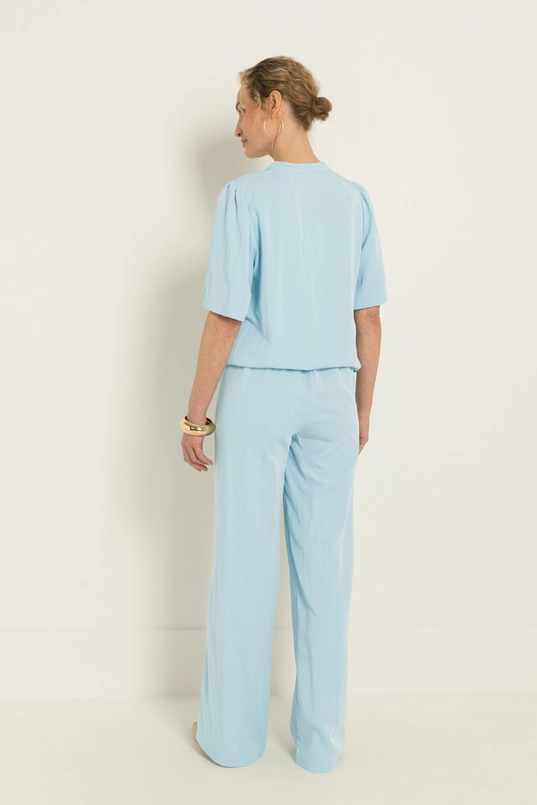 V-hals blouse in lichte structuur