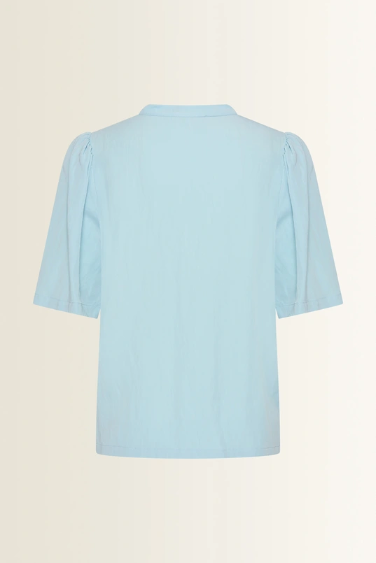 V-hals blouse in lichte structuur