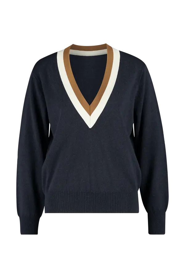 V-hals trui cashmere mix