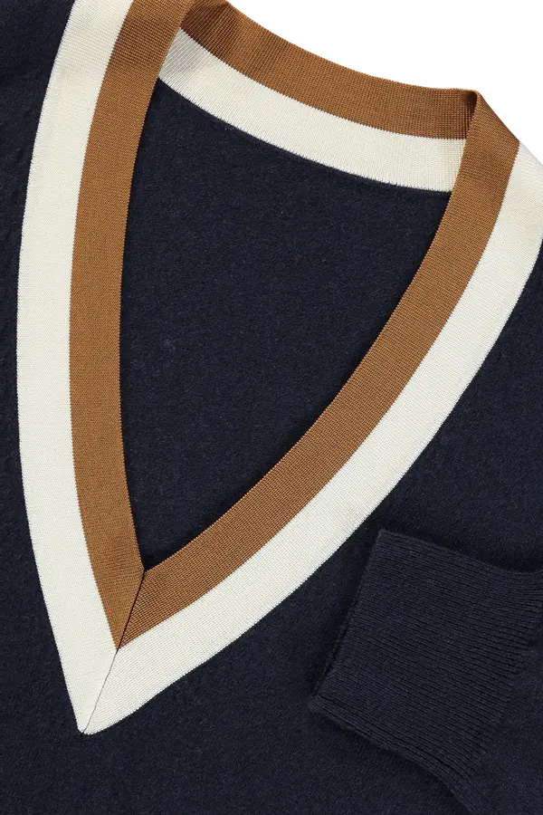 V-hals trui cashmere mix