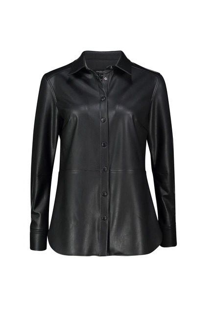 Vegan leather blouse