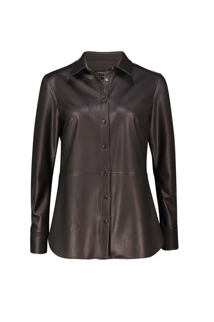 Vegan leather blouse
