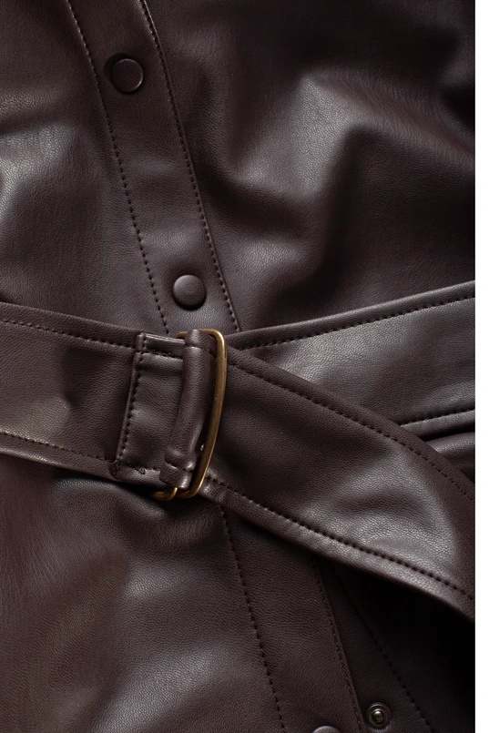 Vegan leather jurk