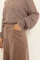 Velvet wide-leg broek