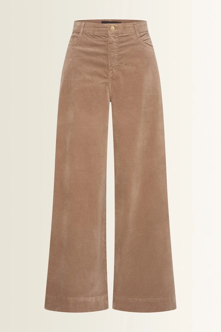 Velvet wide-leg broek