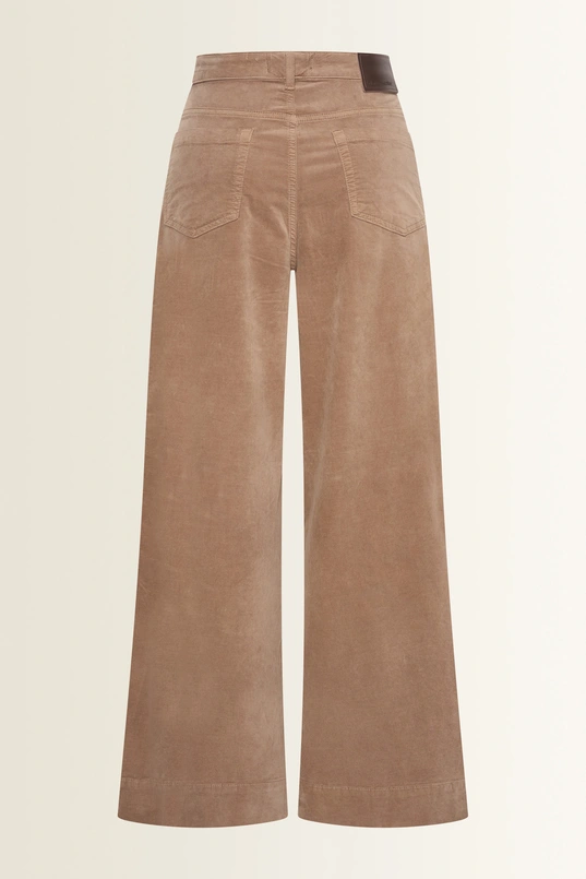Velvet wide-leg broek