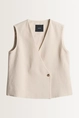 Verkort gilet linnenmix Nabril Someday