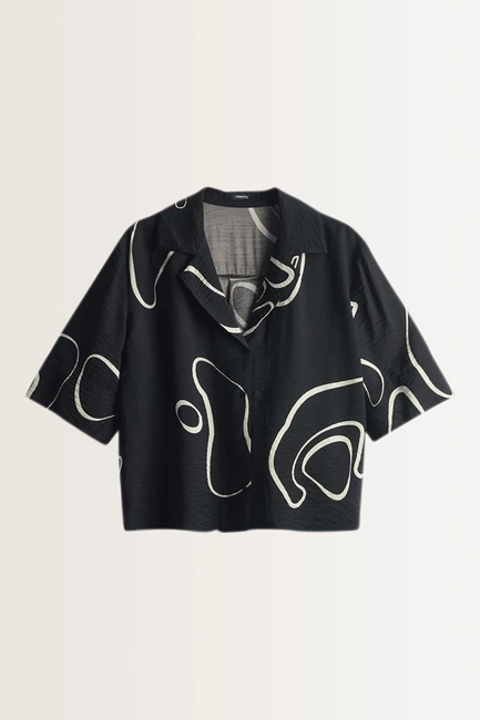 Verkorte blouse met abstracte print Zesora Someday