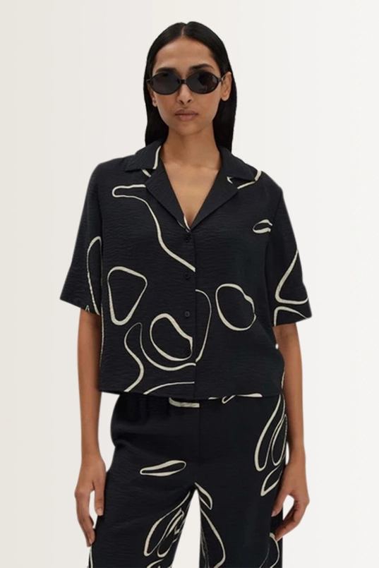 Verkorte blouse met abstracte print Zesora Someday