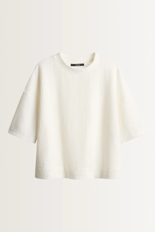 Verkorte blouse met structuur Keveluna detail Someday