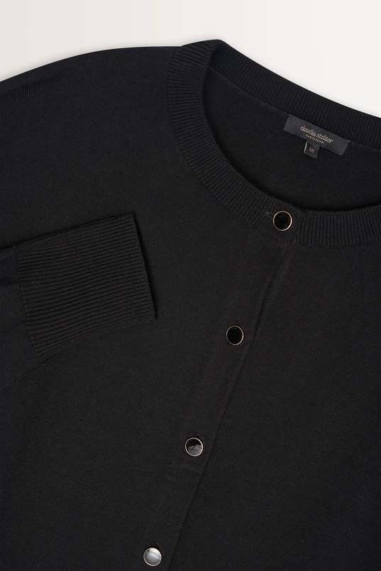Vest glanzende knoopdetails