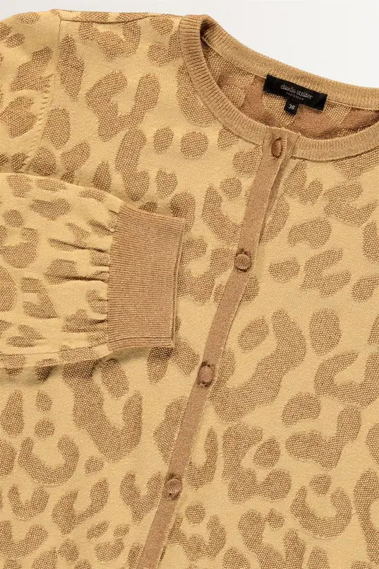 Vest luipaard jacquard