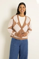 Vest met argyle ruitdessin