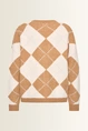 Vest met argyle ruitdessin