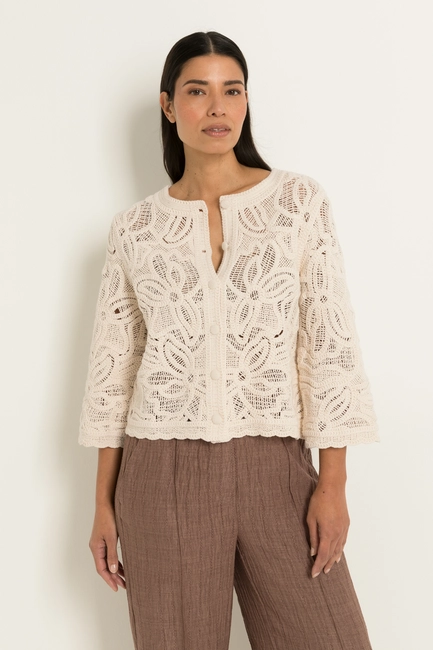 Vest met macraméstructuur