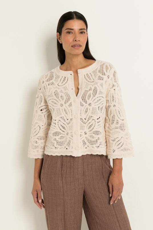 Vest met macraméstructuur