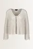 Vest met open breisel Monari