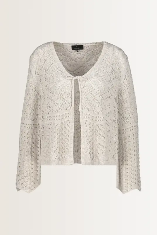Vest met open breisel Monari