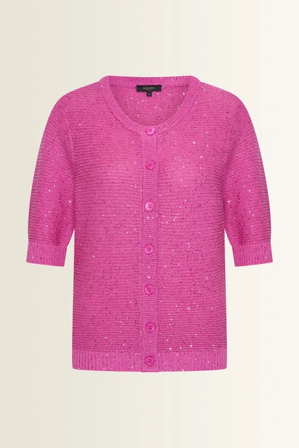 Vest met streepeffect en pailletten