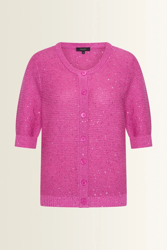 Vest met streepeffect en pailletten