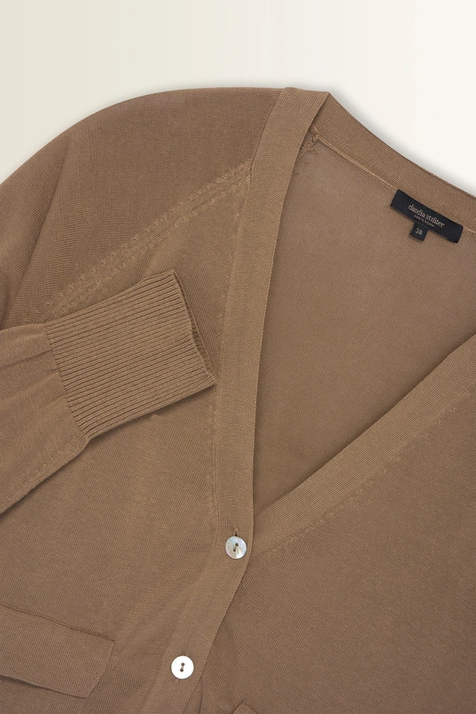 Vest met V-hals en klepzakken
