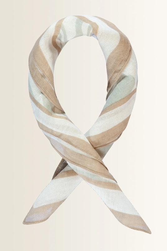 Vierkante shawl met swirlprint