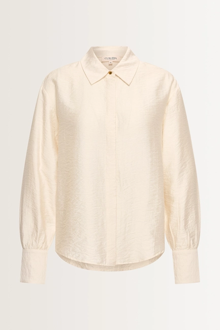 Viscosemix blouse met glans