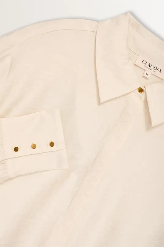 Viscosemix blouse met glans
