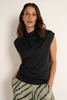 Viscosemix top met plooidetail