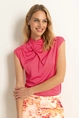 Viscosemix top met plooidetail