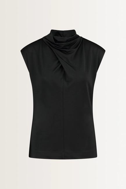 Viscosemix top met plooidetail