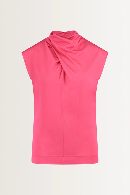 Viscosemix top met plooidetail