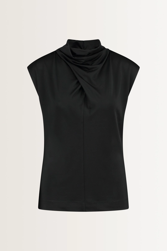 Viscosemix top met plooidetail