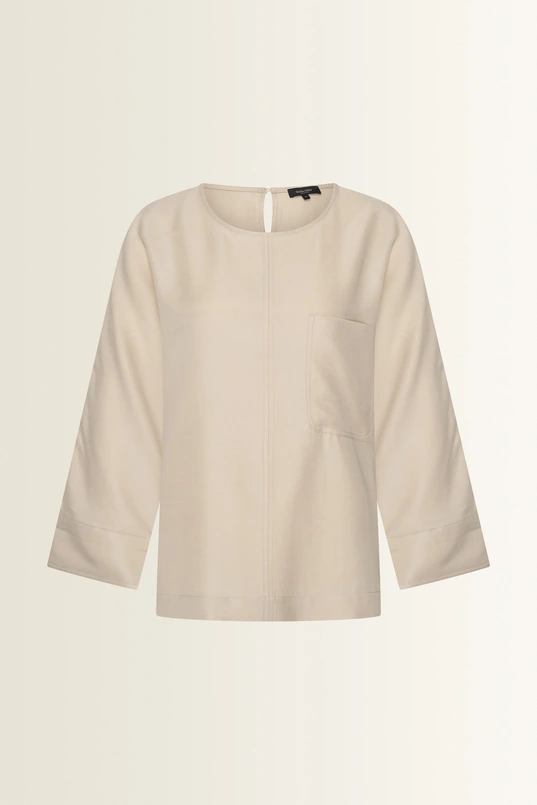 Vleermuismouw blouse met borstzak