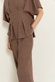 Wide leg broek in crinkle structuur