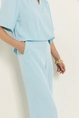 Wide leg broek in lichte structuur
