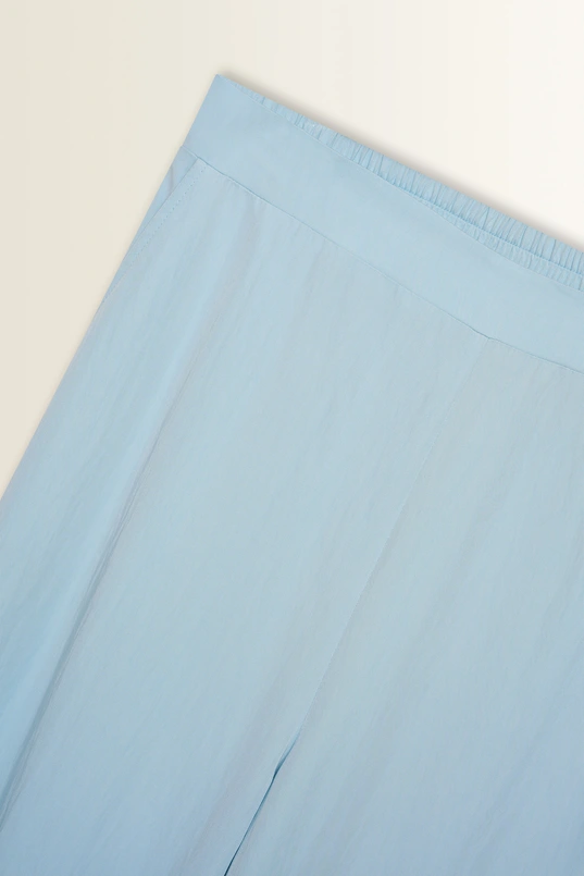 Wide leg broek in lichte structuur