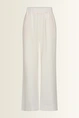 Wide leg broek in linnenblend