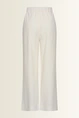 Wide leg broek in linnenblend