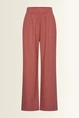 Wide leg broek in linnenblend