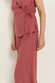 Wide leg broek in linnenblend