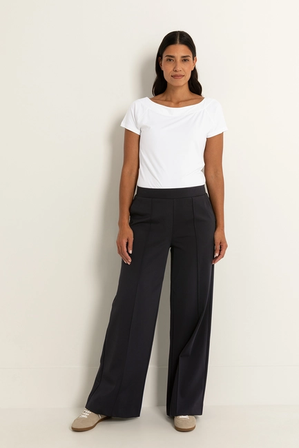 Wide leg broek in travelkwaliteit