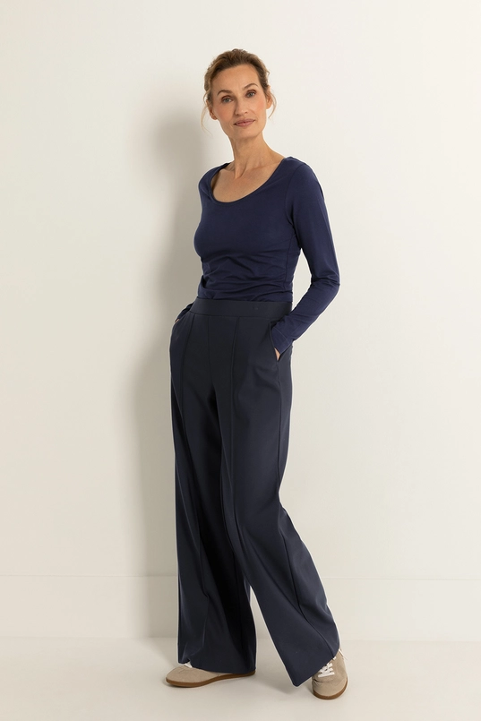 Wide leg broek in travelkwaliteit