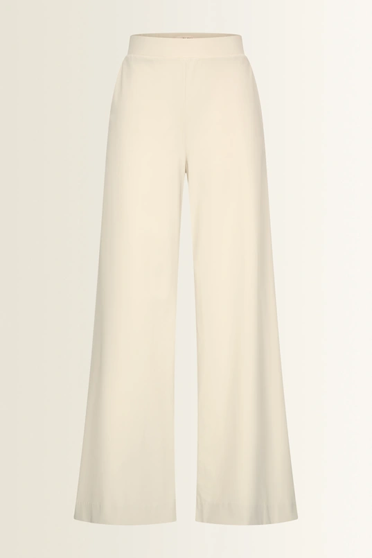 Wide leg broek in travelstof