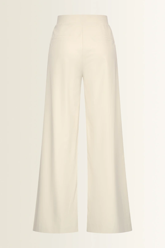 Wide leg broek in travelstof