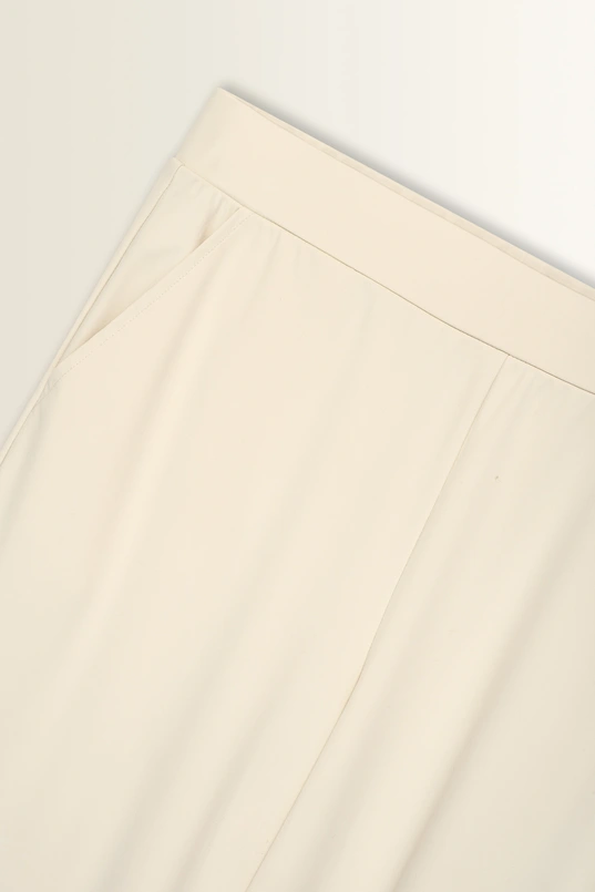Wide leg broek in travelstof