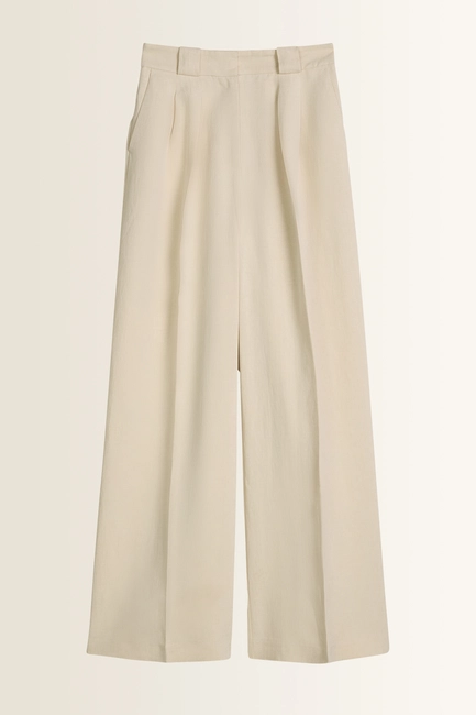 Wide leg broek in viscose-linnen mix Marc O’Polo