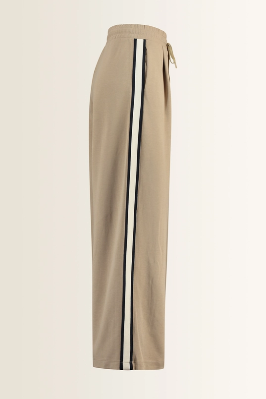 Wide leg broek met contrastbies Perdoni Max Mara Weekend