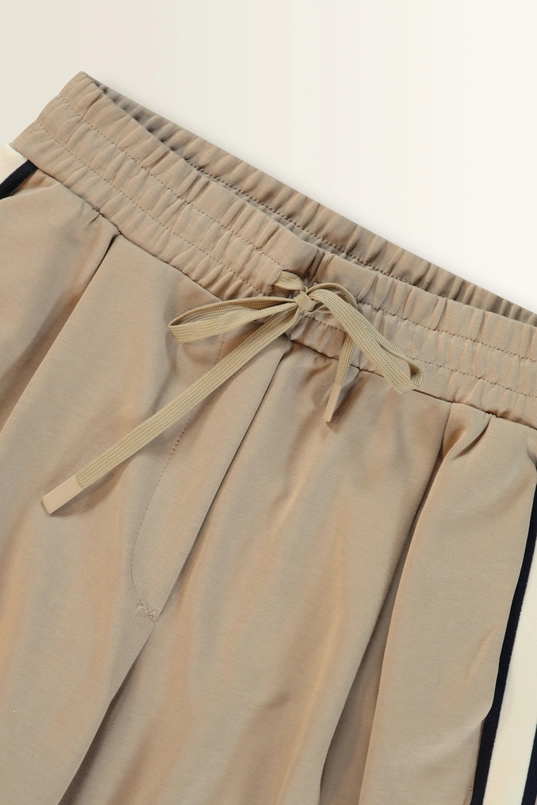 Wide leg broek met contrastbies Perdoni Max Mara Weekend