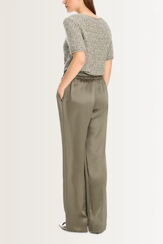 Wide-leg broek met glans Marc Cain